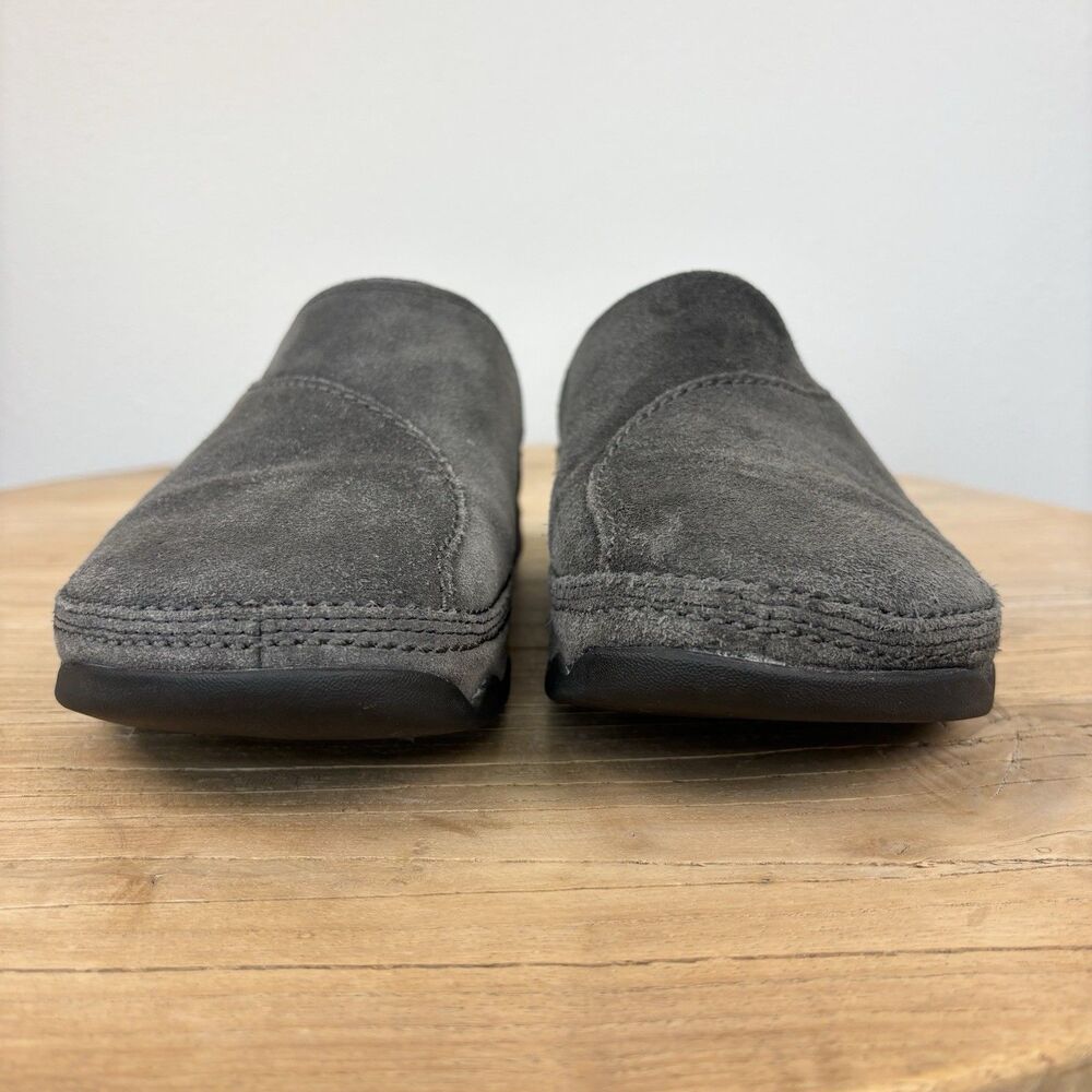 FitFlop Clogs Womens 8 Suede Slip On Mules Shoe Gray Walking Work Out Comfort - Picture 4 of 14